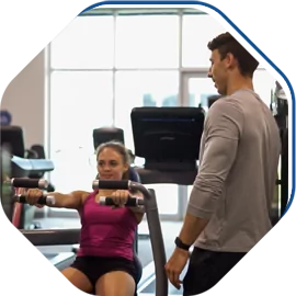 Two People Working Out at HiTONE Fitness Facilities