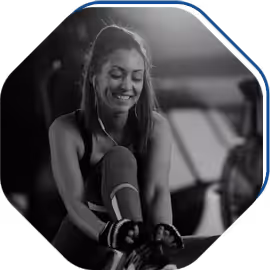Smiling Girl Preparing for Training at HiTONE Fitness Facility